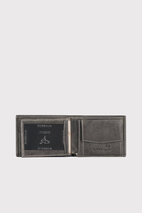 Zoozie Bags Cartera de Caballero Liverpool Crazy - Grey, Piel Genuina, Elegante y Funcional, Color Gris